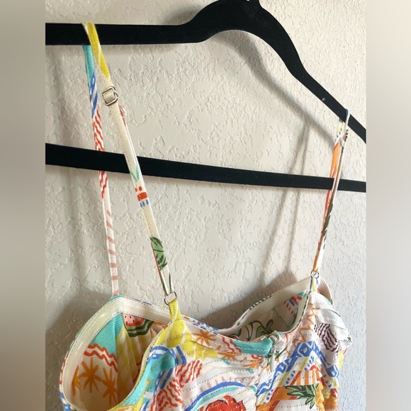 Seven Wonders Agata Midi Dress XS Fruit Print Cotton Rayon Lined Pockets - Picture 8 of 11